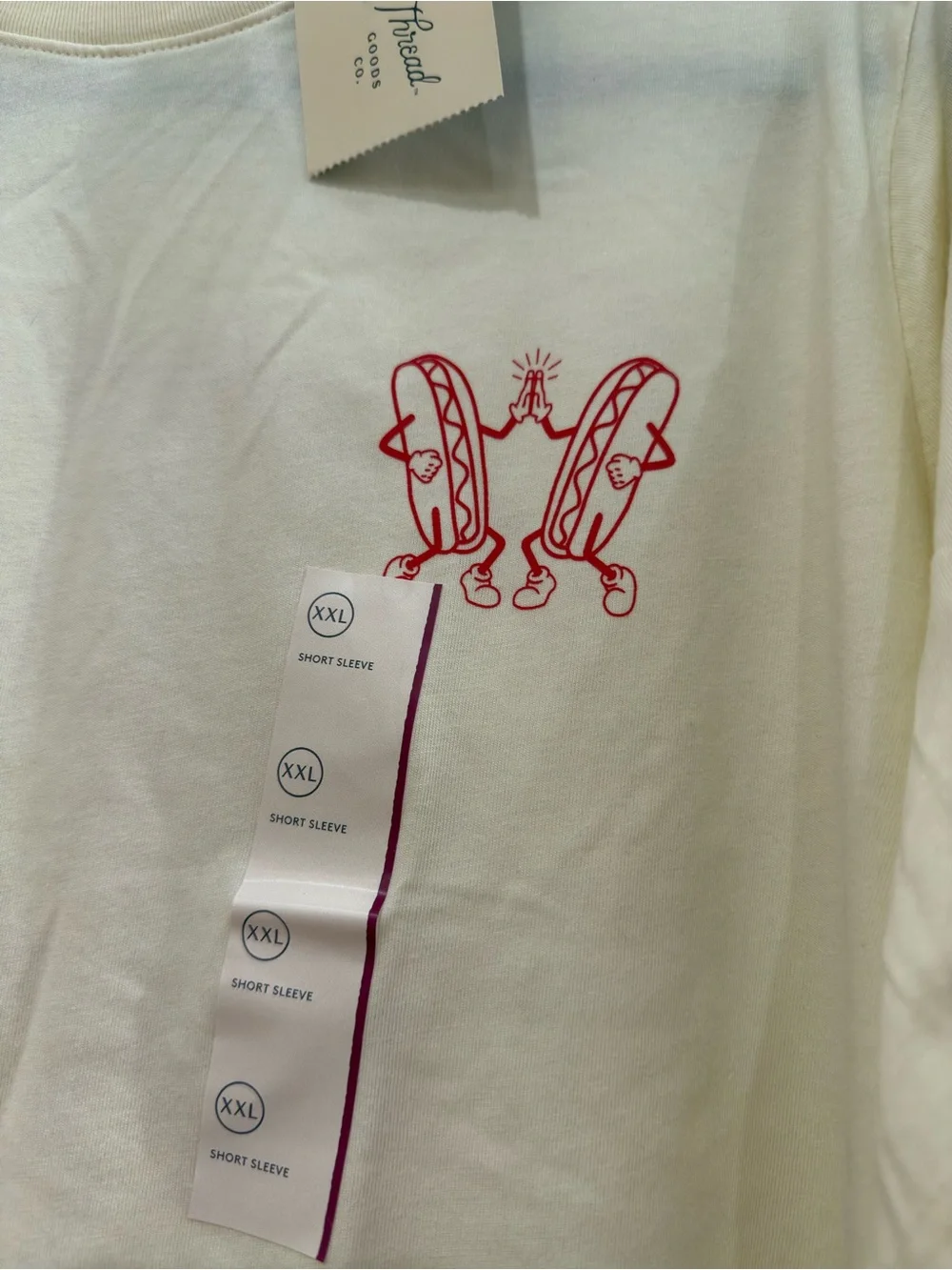 Hot Dog 4th of July Graphic Tee with a Design on the Back ‘Sun’s Out Bun’s Out’ - Picture 3 of 6
